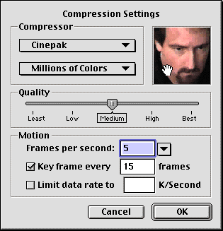 Movie Compression Settings